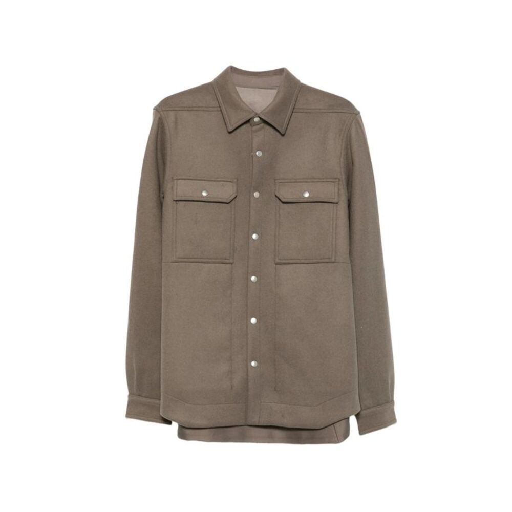 Rick Owens Grey Jackets - Shirt Jackets Men